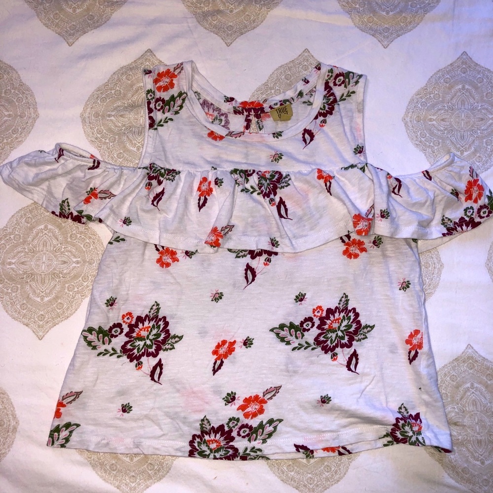 White Floral Off the Shoulder Top